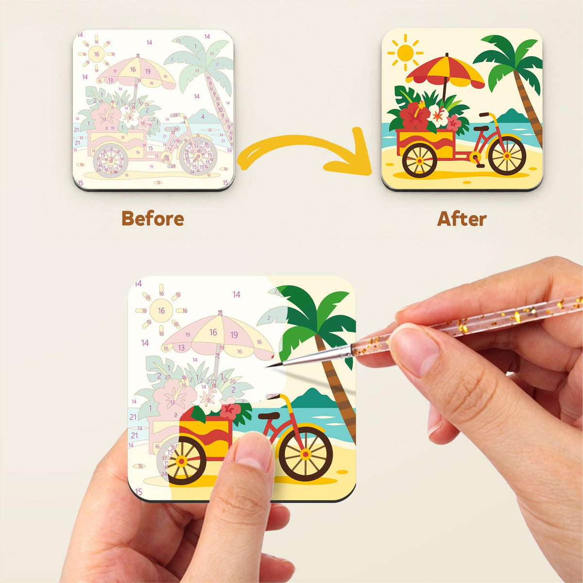 Island Toucan and Fruit Cart fridge magnets – image 3