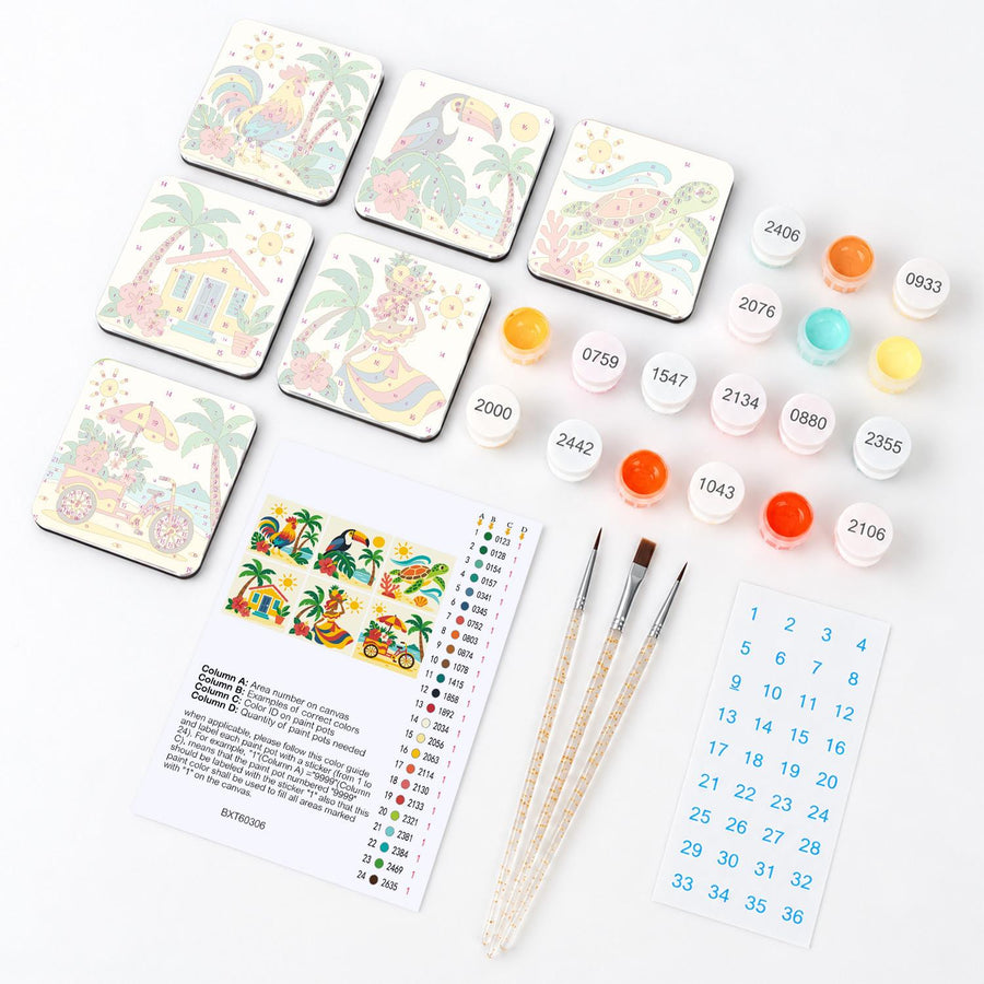 Fridge magnet kit contents