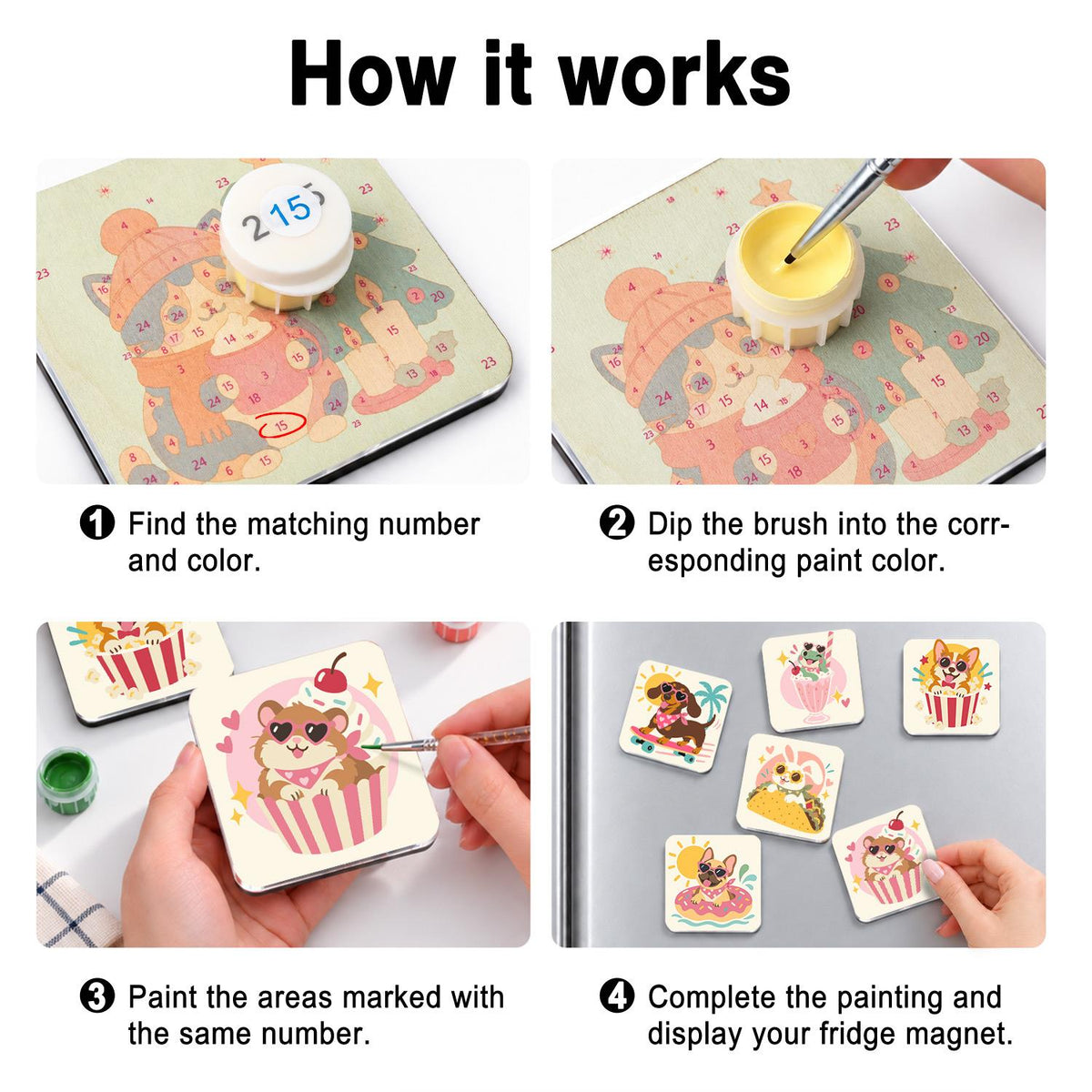 Heart-Shades Snack Buddies fridge magnets – image 4