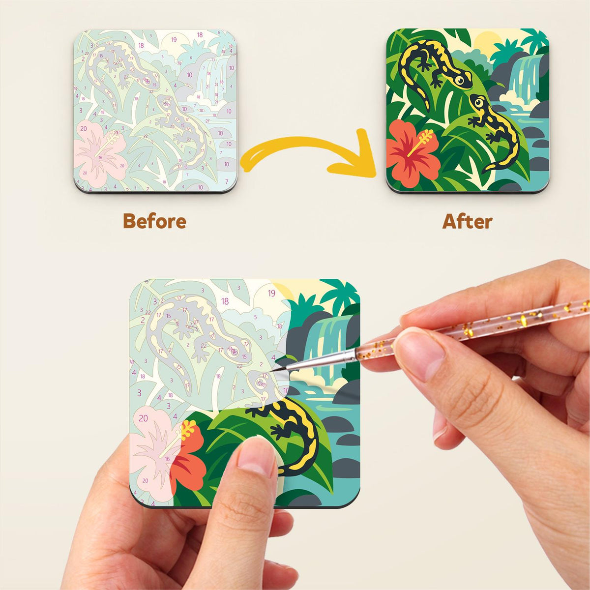 Chameleon and Gecko Jungle fridge magnets – image 3