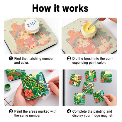 Chameleon and Gecko Jungle fridge magnets – image 4