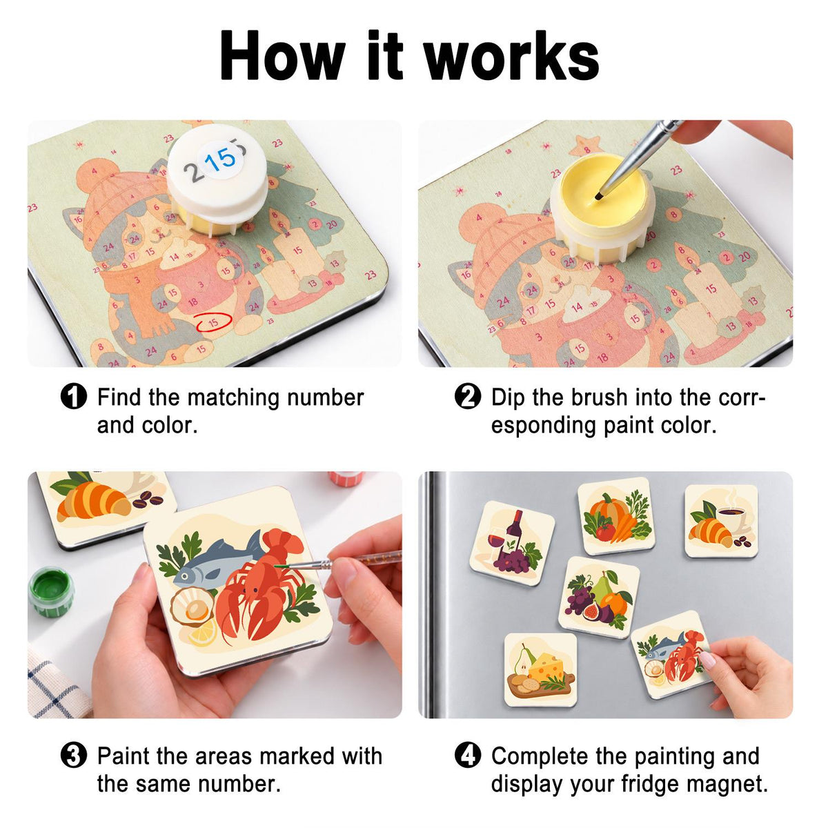 Gourmet Market Still Life fridge magnets – image 4