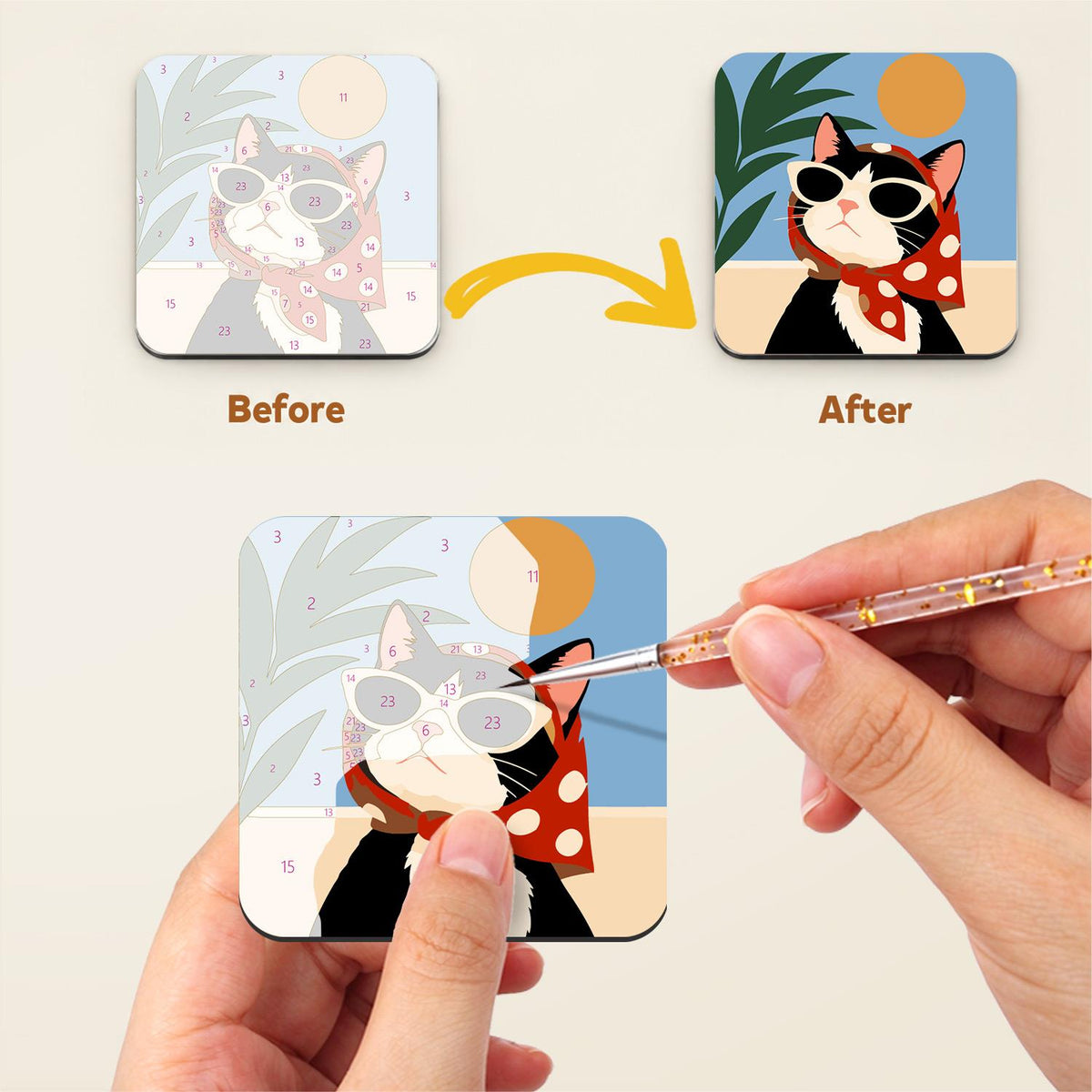 Silk Scarf Riviera Pets fridge magnets – image 3