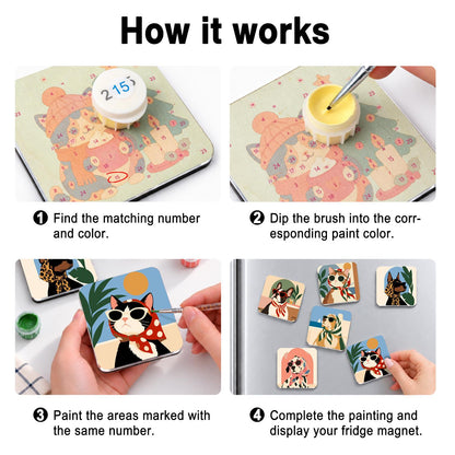 Silk Scarf Riviera Pets fridge magnets – image 4