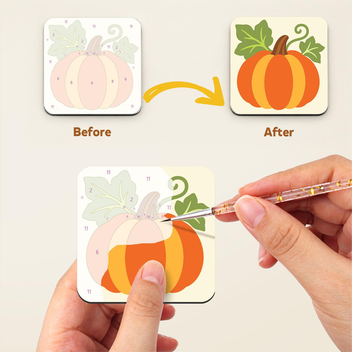 Watermelon and Sweetcorn Patch fridge magnets – image 3