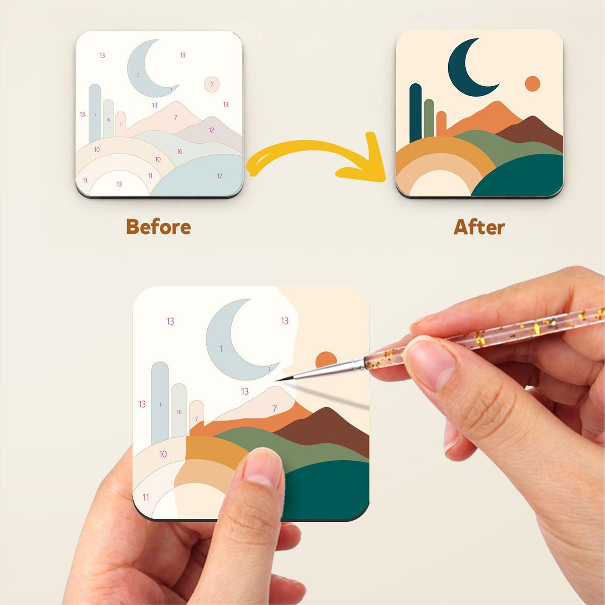 Boho Rainbow and Desert Arch fridge magnets – image 3