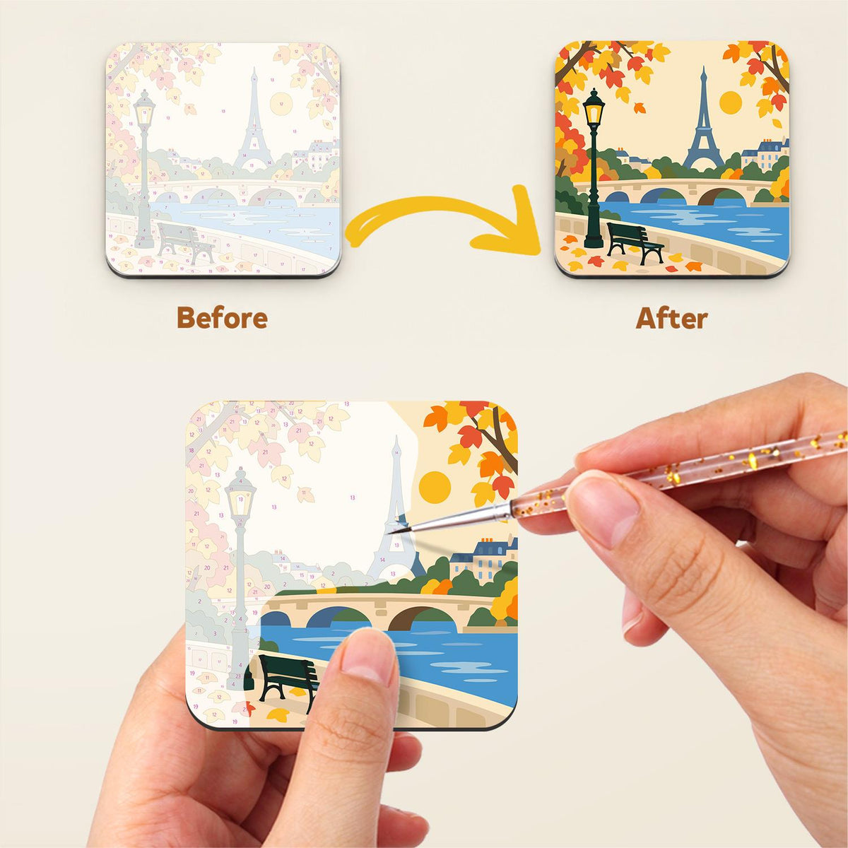 Autumn Café Street Corners fridge magnets – image 3