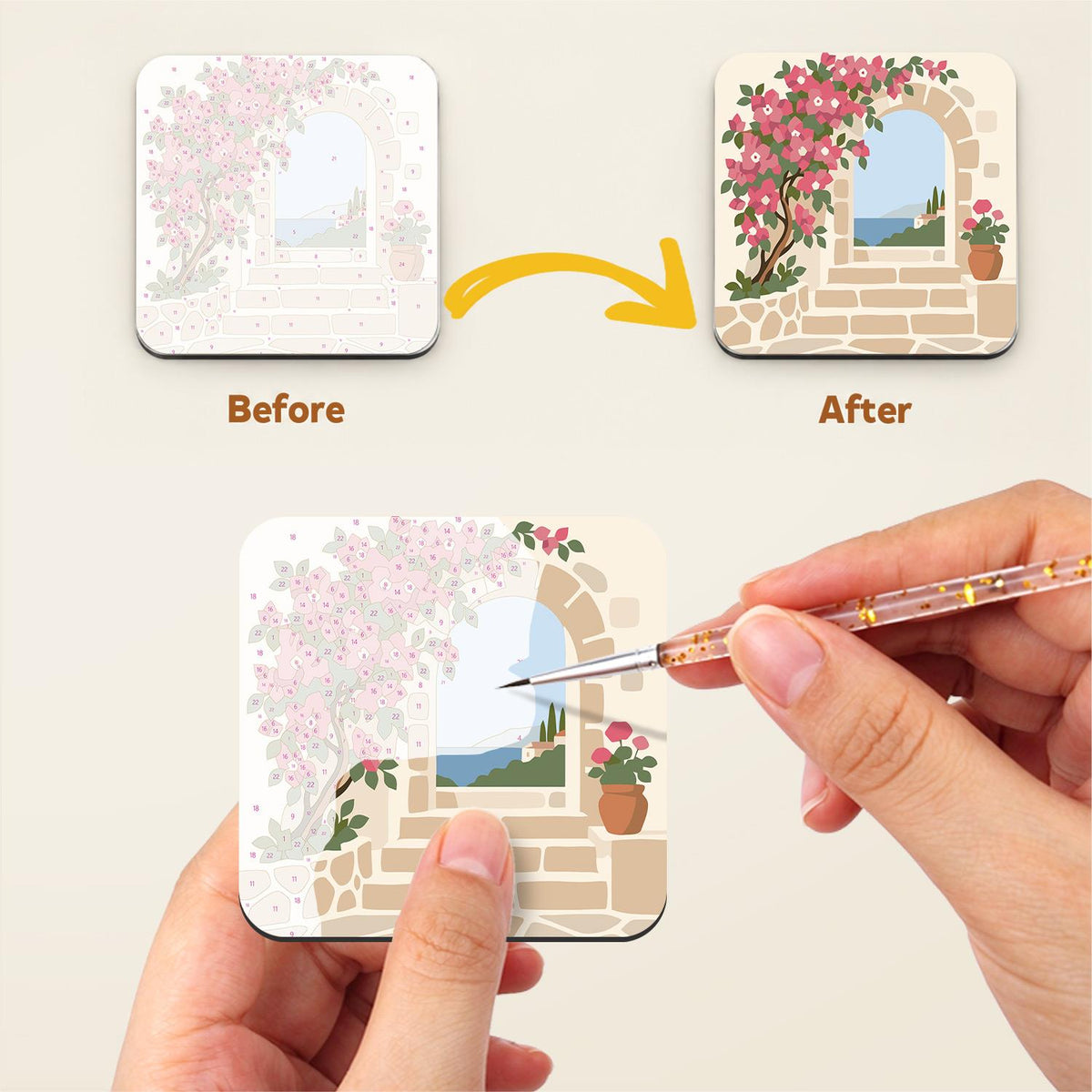 Climbing Rose Stone Archways fridge magnets – image 3