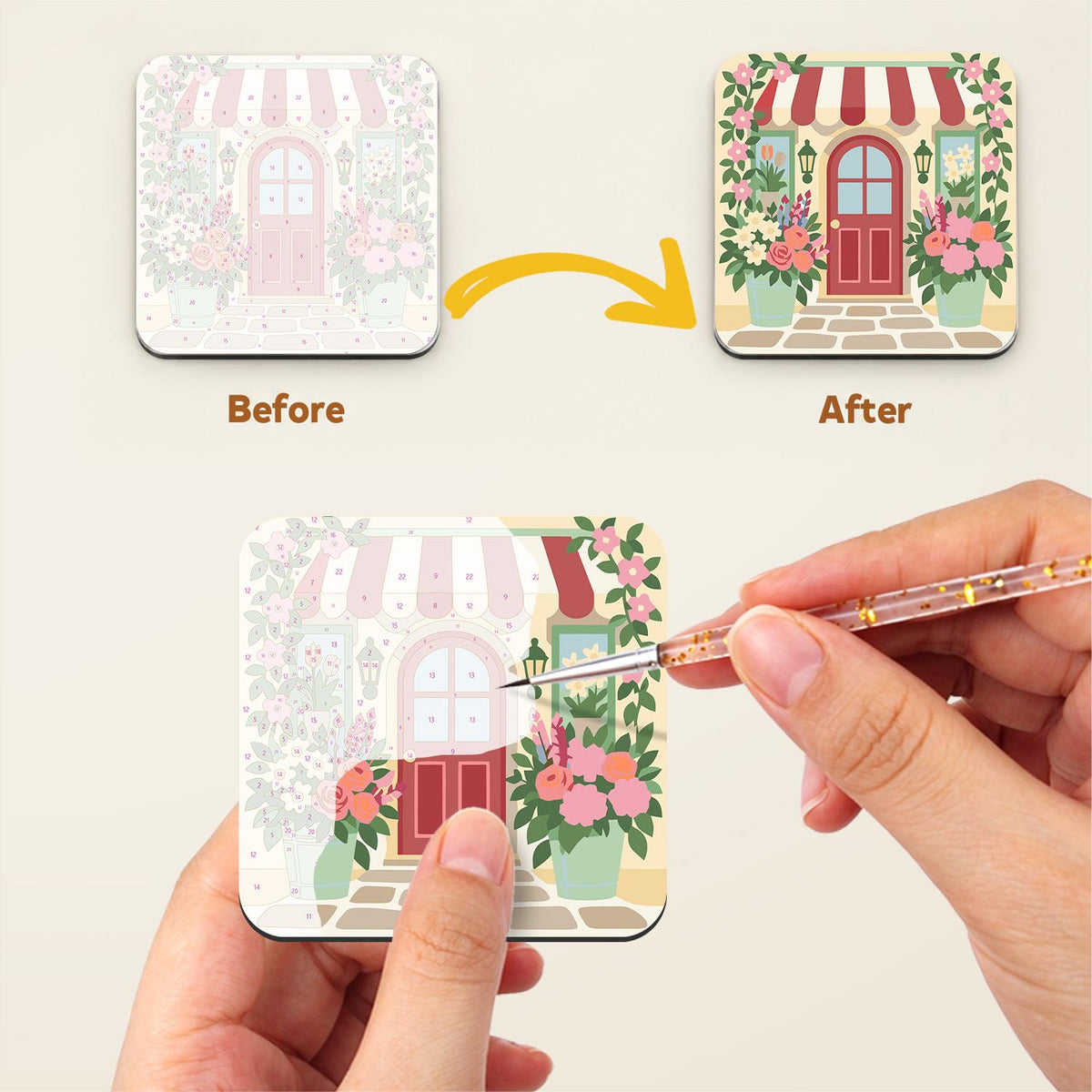 Blooming Cottage Doorways fridge magnets – image 3