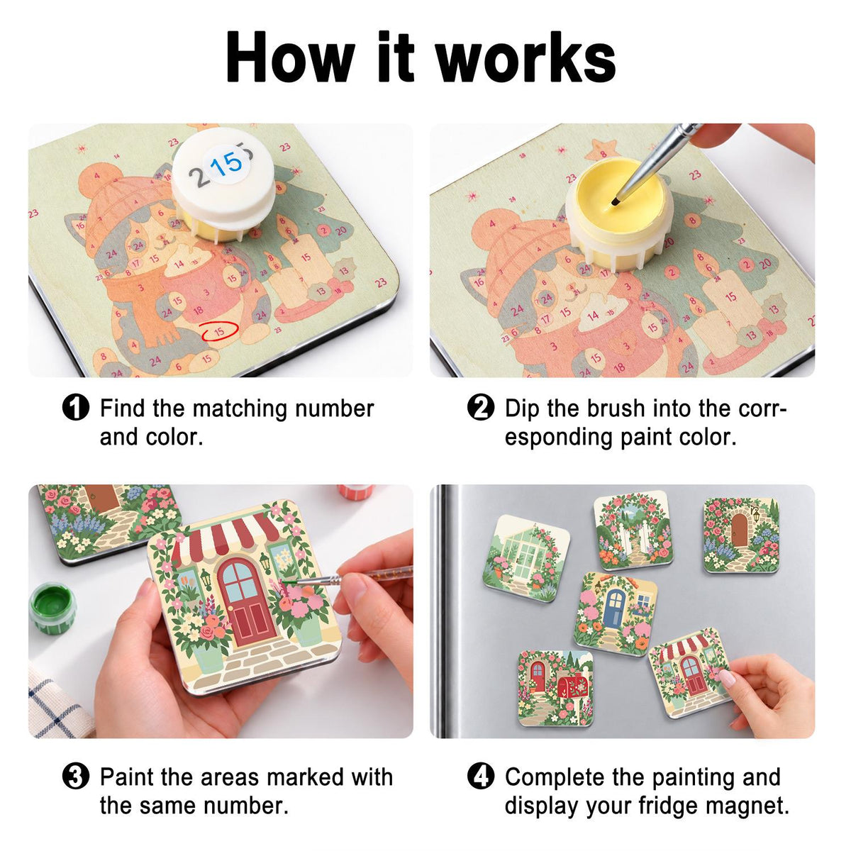 Blooming Cottage Doorways fridge magnets – image 4
