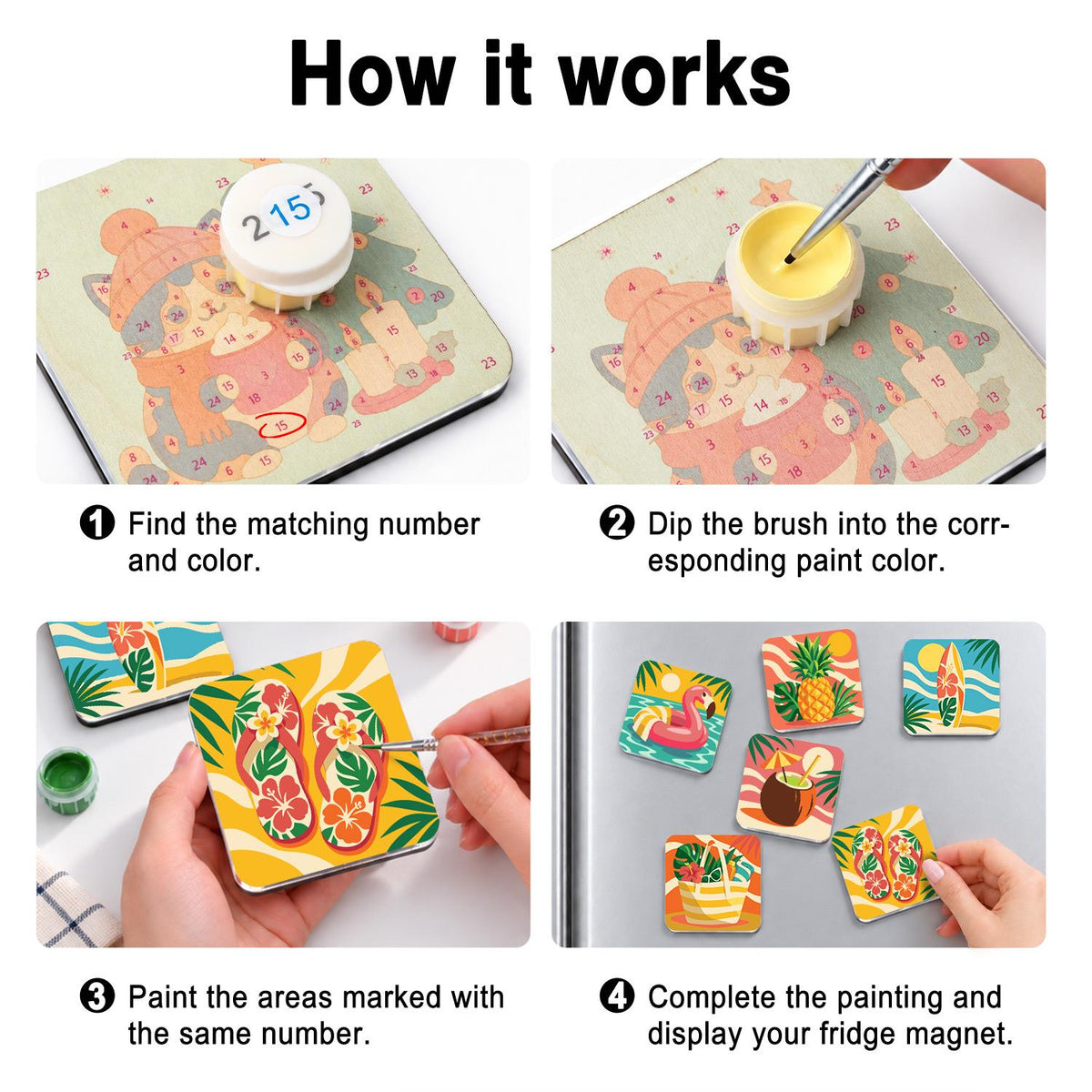 Flamingo Float Tropical Summer fridge magnets – image 4