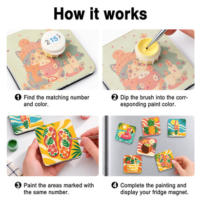 Flamingo Float Tropical Summer fridge magnets – image 4
