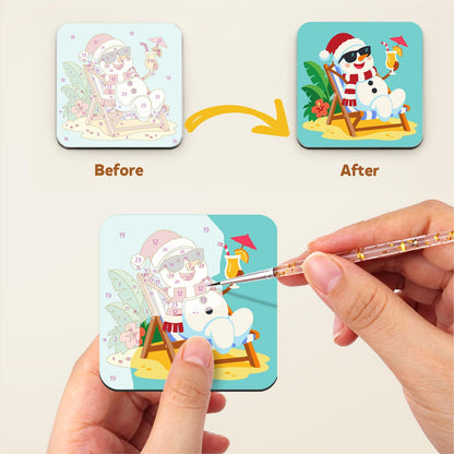 Tropical Christmas Beach Party fridge magnets – image 3