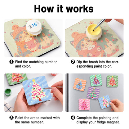 Candy Swirl Christmas Trees fridge magnets – image 4