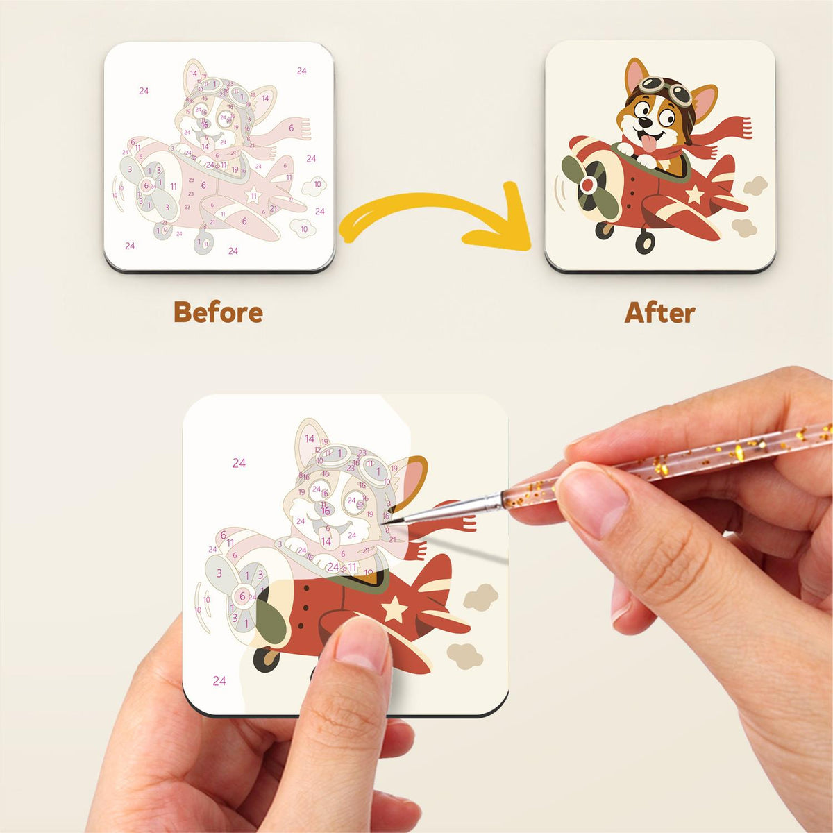 Mischievous Dog Daydreams fridge magnets – image 3