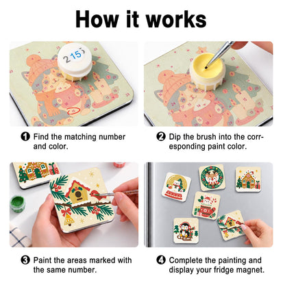 Snow Globe and Stocking Cheer fridge magnets – image 4
