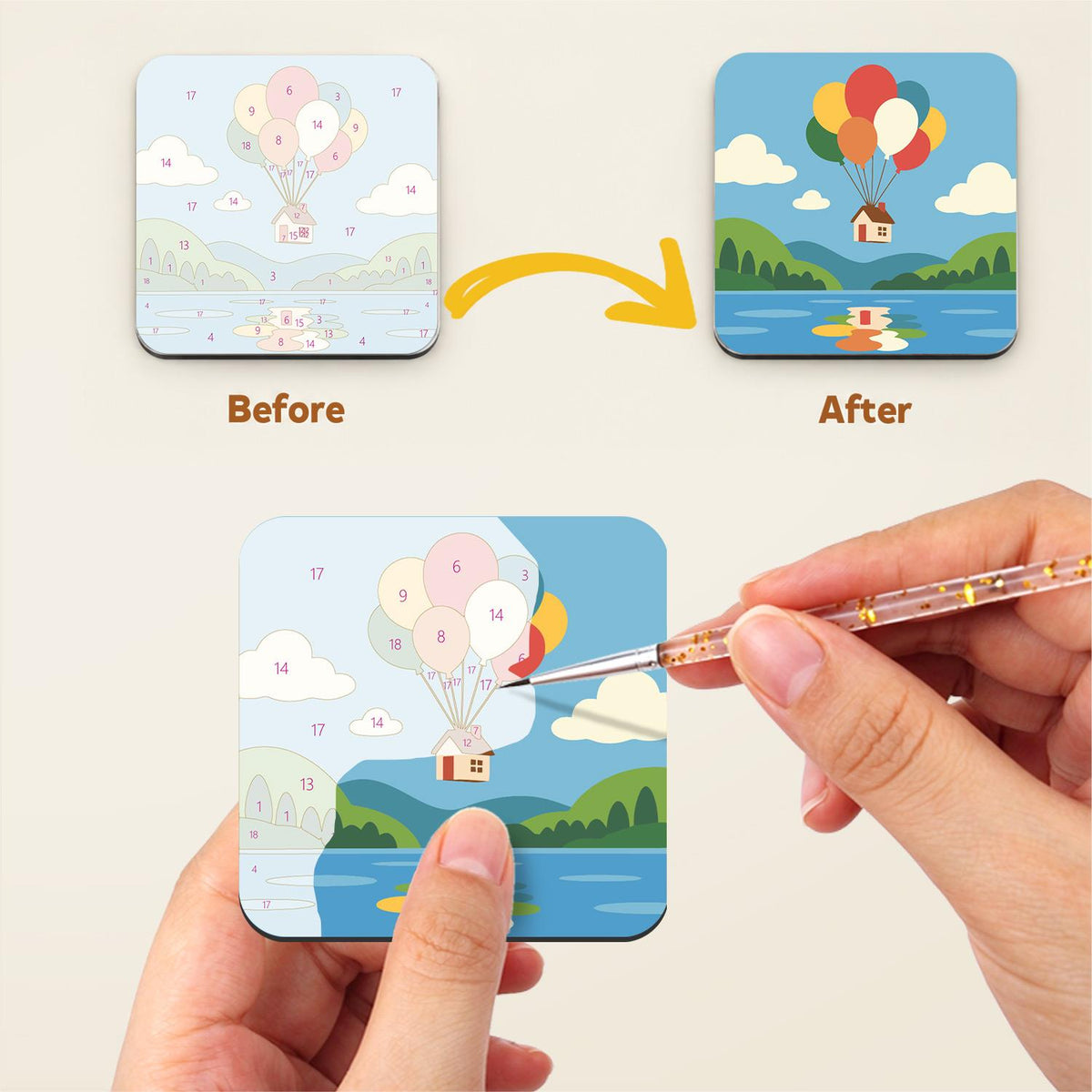Balloon Rides Over the Valley fridge magnets – image 3