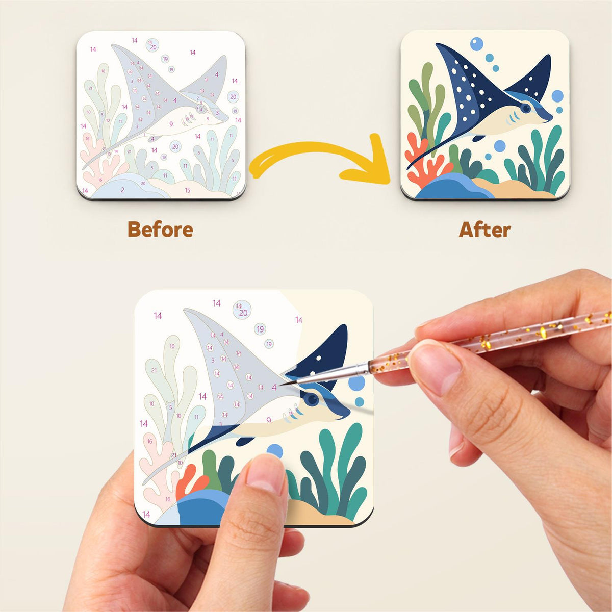 Coral Garden Tropical Fish fridge magnets – image 3
