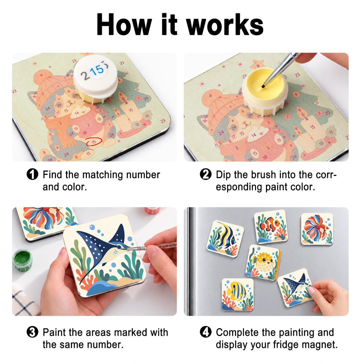 Coral Garden Tropical Fish fridge magnets – image 4