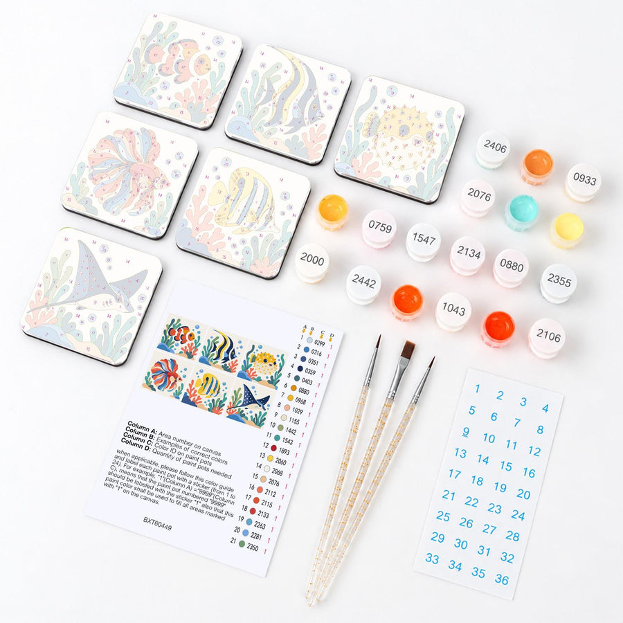 Fridge magnet kit contents
