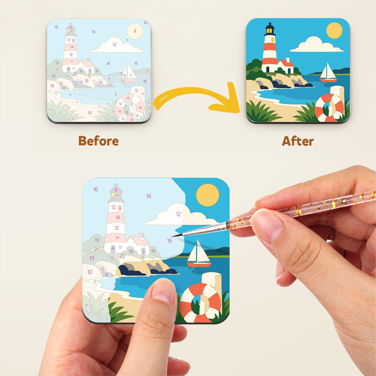 Camper Van Coastal Getaway fridge magnets – image 3