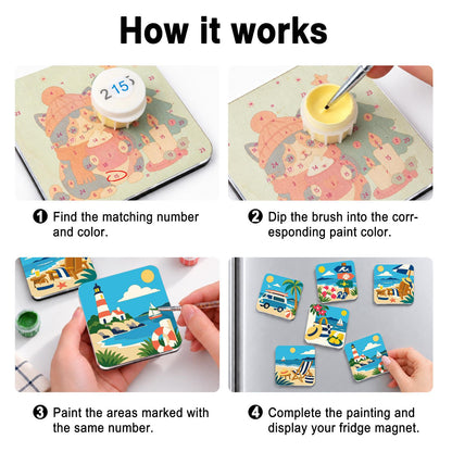 Camper Van Coastal Getaway fridge magnets – image 4