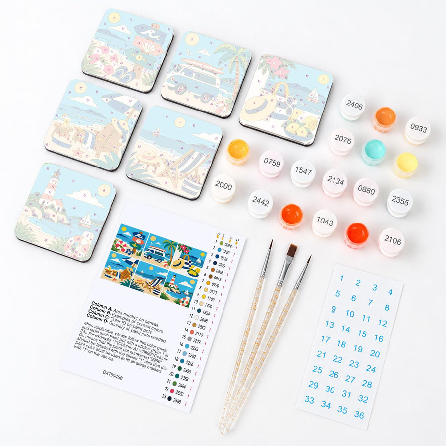 Fridge magnet kit contents