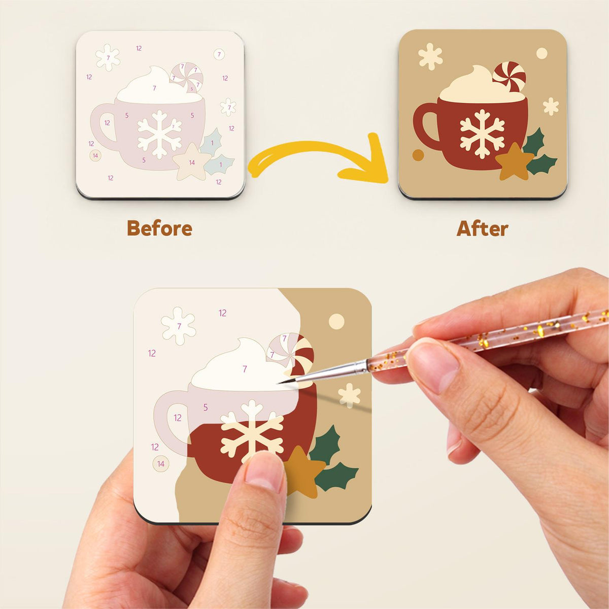 Reindeer and Stocking Cheer fridge magnets – image 3