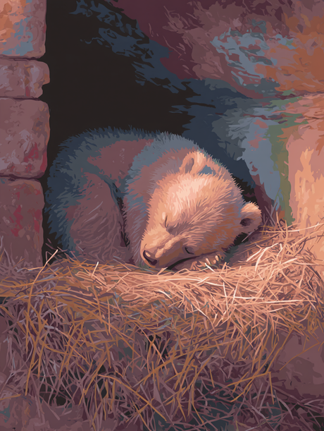 Baby Bear Cozy Den (Diamond Painting) Diamond Painting kit