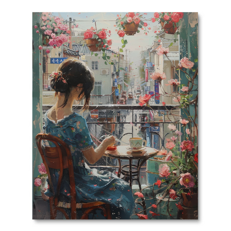 Balcony Blooms (Diamond Painting) Diamond Painting kit