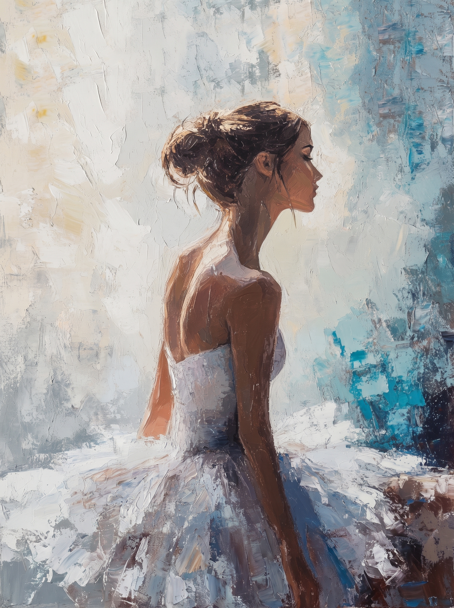 Beautiful Dancer Pensive Pose (Paint by Numbers)