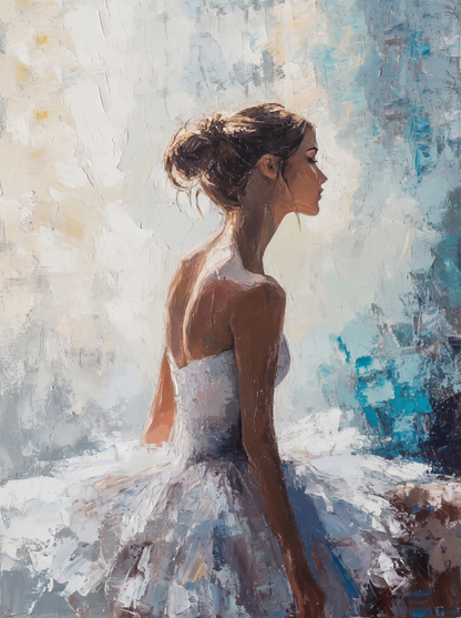 Beautiful Dancer Pensive Pose (Paint by Numbers)