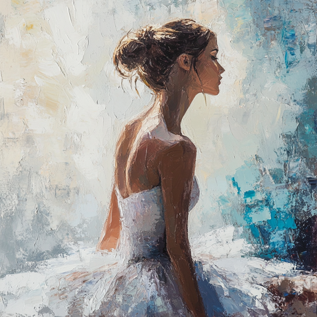 Beautiful Dancer Pensive Pose (Diamond Painting) Diamond Painting kit