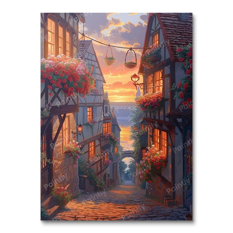 Blossom Twilight Streets (Diamond Painting) Diamond Painting kit