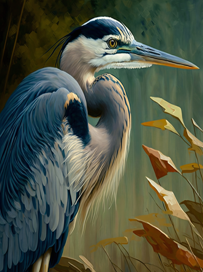 Blue Heron II (Paint by Numbers)