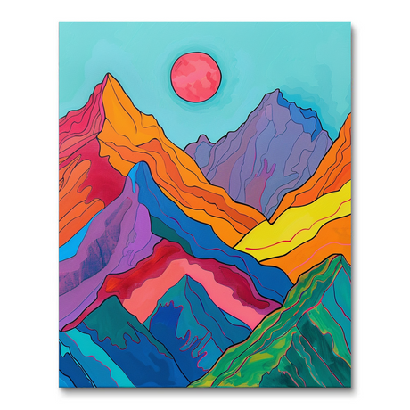 Bold Mountain Burst (Diamond Painting) Diamond Painting kit