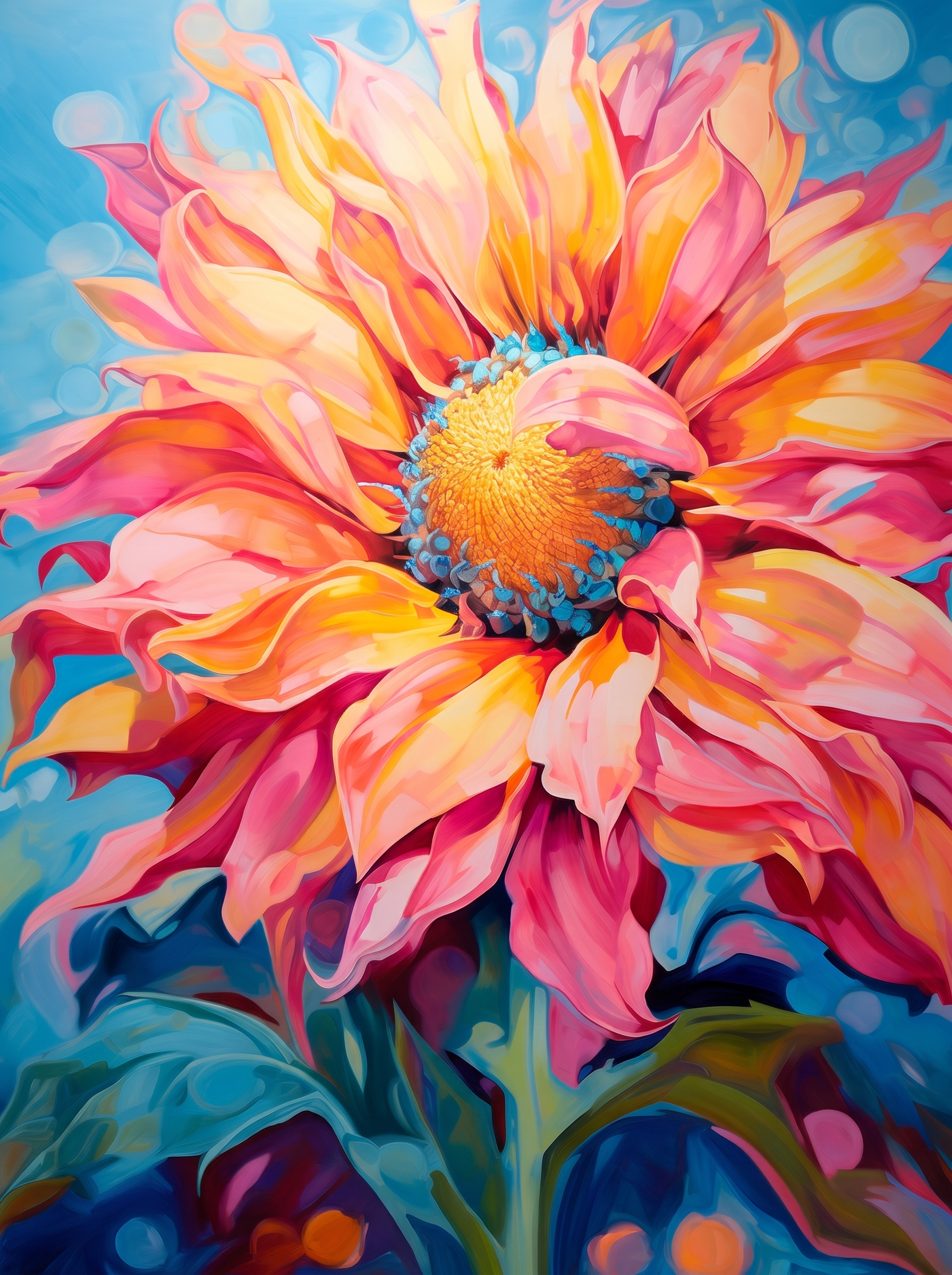 Bold Sunflower Dreams — paint by numbers kit
