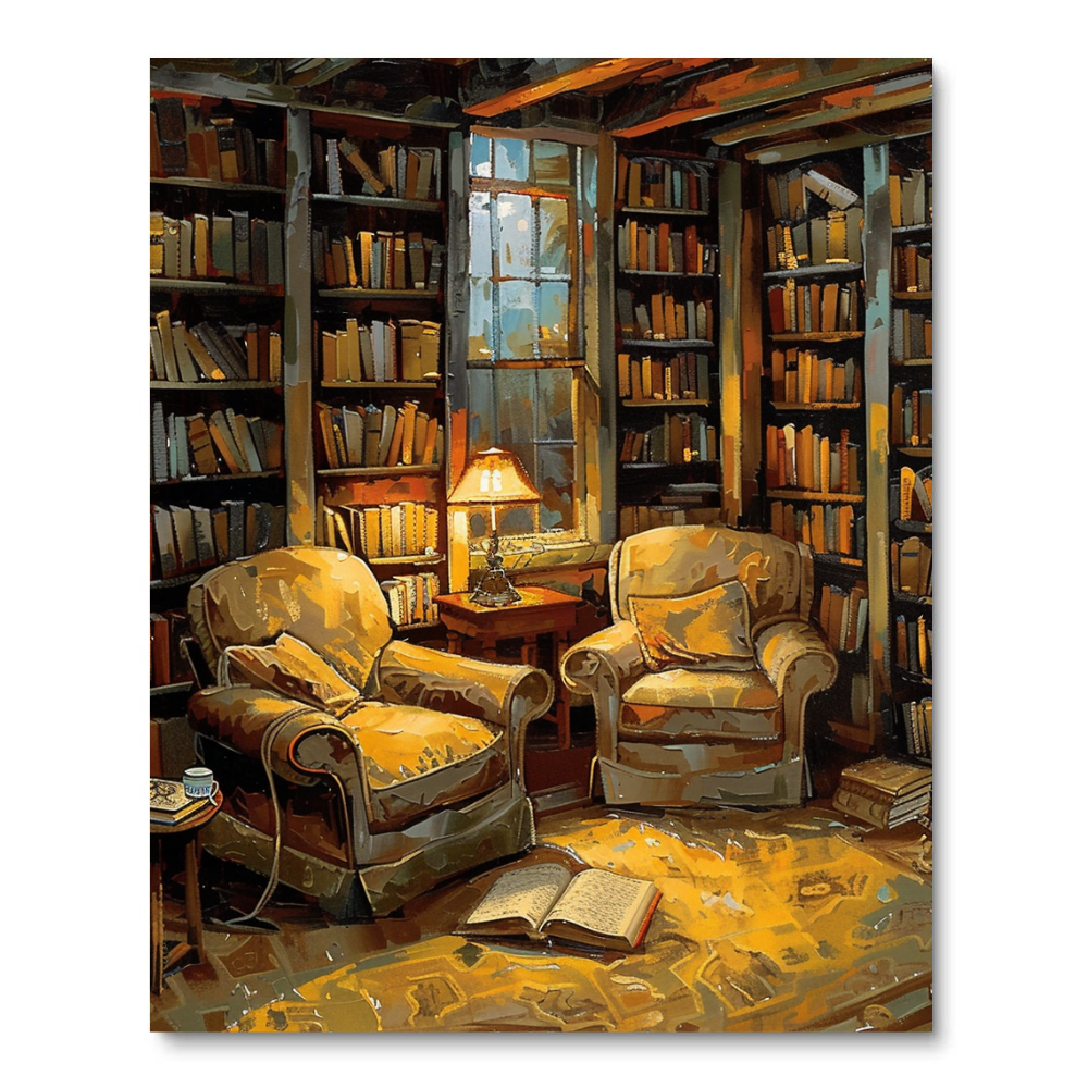 Bookworm's Haven (Diamond Painting) Diamond Painting kit