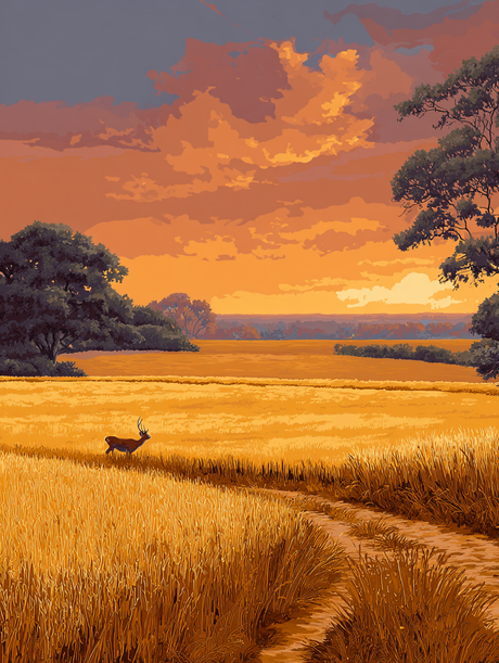 Buck Meadow Evening Sky (Diamond Painting) Diamond Painting kit