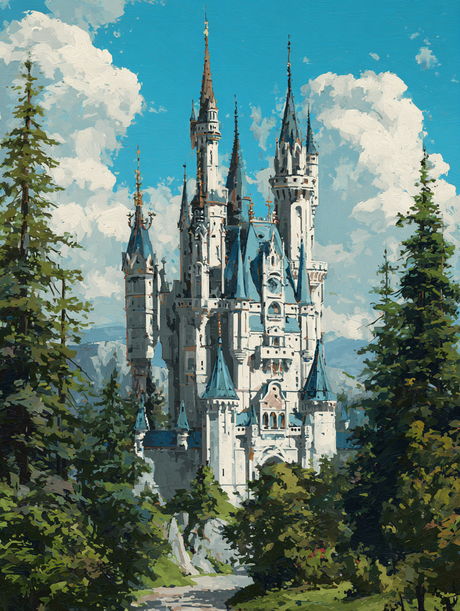 Castle in the Alps (Diamond Painting) Diamond Painting kit