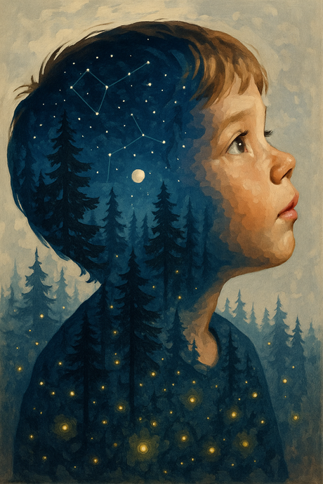 Celestial Canopy Child Halloween Paint by Numbers kit