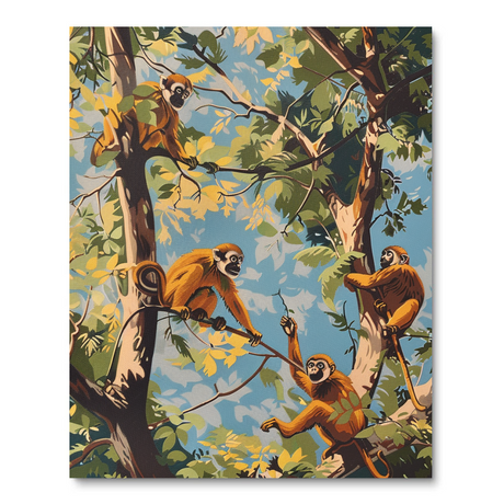 Cheerful Chimps (Diamond Painting) Diamond Painting kit
