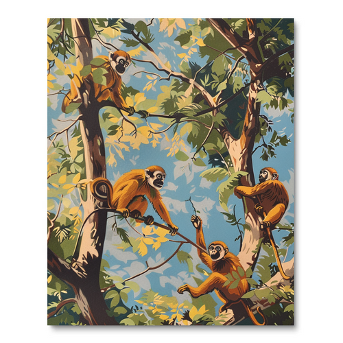 Cheerful Chimps (Diamond Painting) Diamond Painting kit