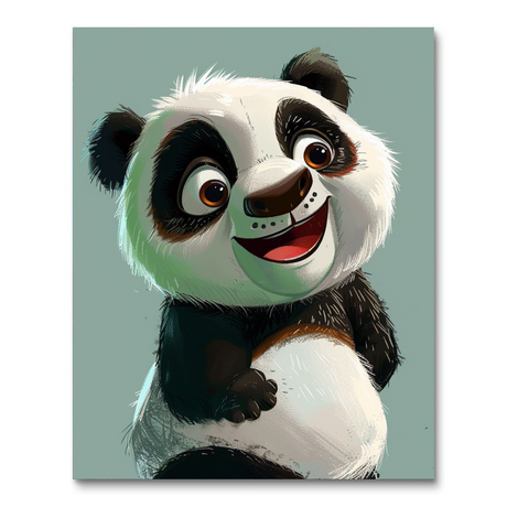 Cheerful Panda Cartoon (Diamond Painting) Diamond Painting kit