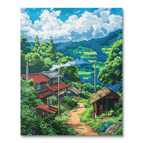 Cloudy Countryside (Diamond Painting) Diamond Painting kit