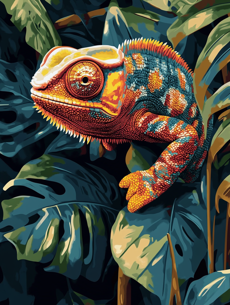 Colorful Jungle Creature (Diamond Painting) Diamond Painting kit