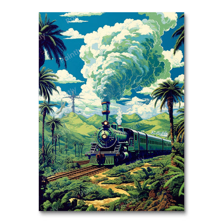Colorful Tracks and Hills (Diamond Painting) Diamond Painting kit