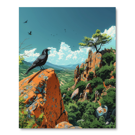 Comic Landscape Flight (Diamond Painting) Diamond Painting kit