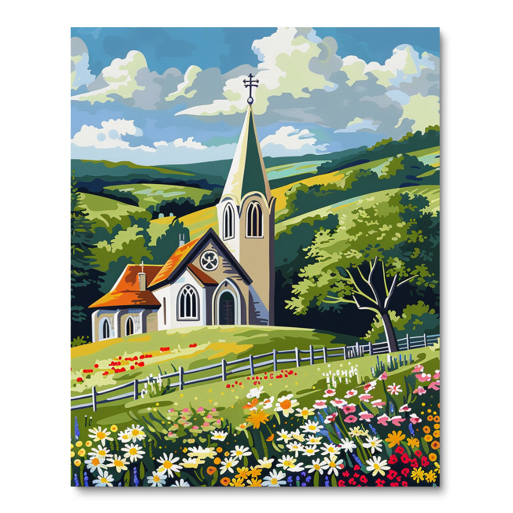 Countryside Church (Diamond Painting) Diamond Painting kit