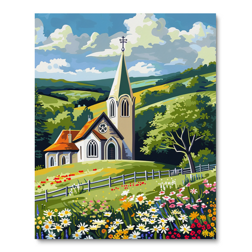 Countryside Church (Diamond Painting) Diamond Painting kit
